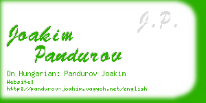 joakim pandurov business card